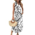thumbnail image 3 of Kmdttou Dresses for Women 2025 Elegant Dresse Women Print Summer Dress Maxi Casual Loose Beach Sundresses V Neck Sleeveless Dresses With Pockets Gift for Women on Clearance, 3 of 8