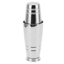 Silver Boston Cocktail Shaker - 304 Stainless Steel Glossy Bar Mixer Set