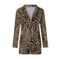thumbnail image 3 of LYXSSBYX Womens Blazer Jacket with Shorts Two-Piece Women's Printed Turndown Collar Shorts and Long Sleeve Tops Set Suits, 3 of 7