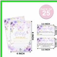 thumbnail image 3 of Butterfly Bliss Baby Shower Invitation Set - 25 Elegant Purple Invites with Envelopes, Book Request Cards, and Diaper Raffle Tickets for Memorable Celebrations, 3 of 5