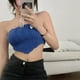 thumbnail image 3 of Txlixc - Camiseta de punto para mujer, sin tirantes, sin mangas, con dobladillo tipo pañuelo Txlixc Sexy, 3 of 6