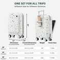 thumbnail image 6 of Luggage Sets 3 Piece(20/24/28), 20, 24inch with Front Opening Design, Airline Certified Carry on Luggage with Cup Holder, ABS+PC Hard Shell Luggage with Spinner Wheels, Ivory, 6 of 9