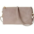 thumbnail image 2 of Humble Chic Nude Clutch Purse - Tan Vegan Leather Crossbody Wristlets for Women, 2 of 10