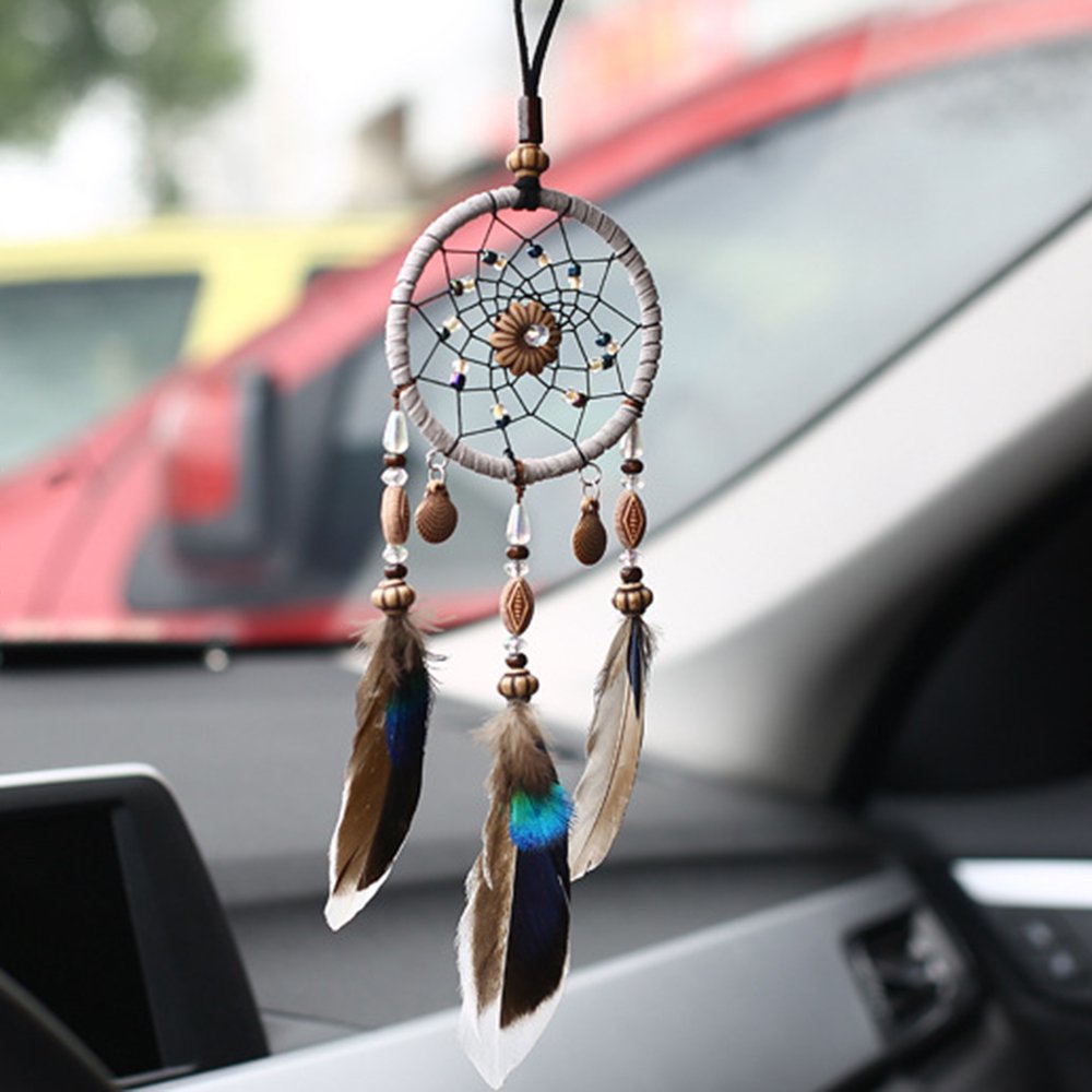 Car Pendant Handicraft Dreamcatcher Feather Car Rearview Car Pendant Handicraft Dreamcatcher Feather Car Rearview