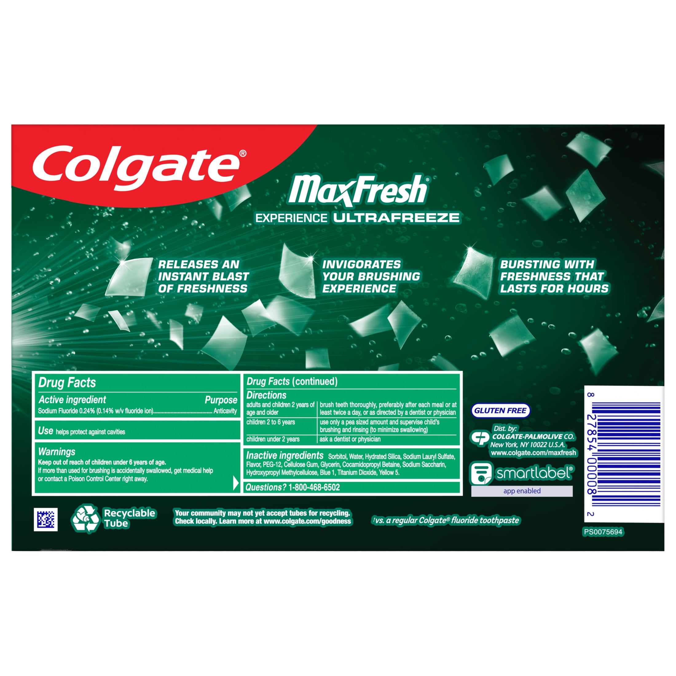 Colgate MaxFresh Pasta de Dientes de Menta Limpia 6.3 oz Colgate MaxFresh Pasta de Dientes de Menta Limpia 6.3 oz