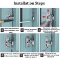 thumbnail image 2 of Jinyi 90 De Right Le Latch Bolt Less Steel S Le Latch Bolt Hold Accessories - (2pcs, Silver), 2 of 4