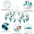 thumbnail image 2 of Premium Foldable Clothes Drying Hanger with 24 Clips, Anti-Rusty Plastic Drying Rack for Socks, Lingeries, Delicates and Baby Clothes, 2 of 7