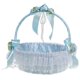 thumbnail image 1 of Cesta de flores de encaje para niña, cesta de flores decorativa para ceremonia de boda de estilo occidental, decoración de fiesta, azul claro, azul claro, 1 of 5