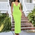 thumbnail image 5 of YgkuHd Women's Deep V Neck Sleeveless Bodycon Maxi Dress - Sexy Form Fitting Casual Long Dress for Party & Evening Wear (S-XXL), 5 of 7
