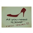 thumbnail image 2 of High Heels Cutting Board, All You Need is New Shoes Lettering with Stiletto Funny Words, Decorative Tempered Glass Cutting and Serving Board, in 3 Sizes, by Ambesonne, 2 of 5