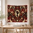 thumbnail image 5 of Oval Black Silhouette With Figure Profile Facing Adorned, Mystical Fantasy for Space Lovers, Galaxy Room Decor, Valentine's Day Gift, Tapestry Wall Hanging for Bedroom and Dorm, 5 of 7