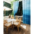 thumbnail image 5 of nqOlkjepod Outdoor Curtains for Patio Waterproof, Blue Ocean Waves Outdoor Privacy Panels Grommet, Stripe Ombre Coastal Blackout Outside Curtains for Porch/Cabana/Pergola/Gazebo 54"x108", 1 Panel, 5 of 8