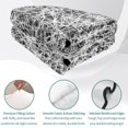 thumbnail image 4 of Quilts Full Size Bedding Set, Spring Black Gray Cobweb Lightweight Quilted Comforter, Abstract Minimalist Farmhouse Lines Soft Bedspread Coverlet with Pillow Covers for All Season, 78" x 90", 4 of 9