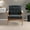 Black PU Leather, variant on Mid Century Accent Chair, Modern Arm Chair with Retro Solid Wood, Cozy Living Room Chair for Resting, Upholstered Armchair for Reading Room, Bedroom, Office