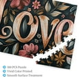 thumbnail image 3 of 500 pcs jigsaw puzzles 500 pieces Love' Slogan Flower,Stunning Artwork of Adults,Classic Flower Love Slogan Wooden Puzzle 500 Piece,Gift for Flower Enthusiast,Creative Activity Hobbies for Adults, 3 of 6