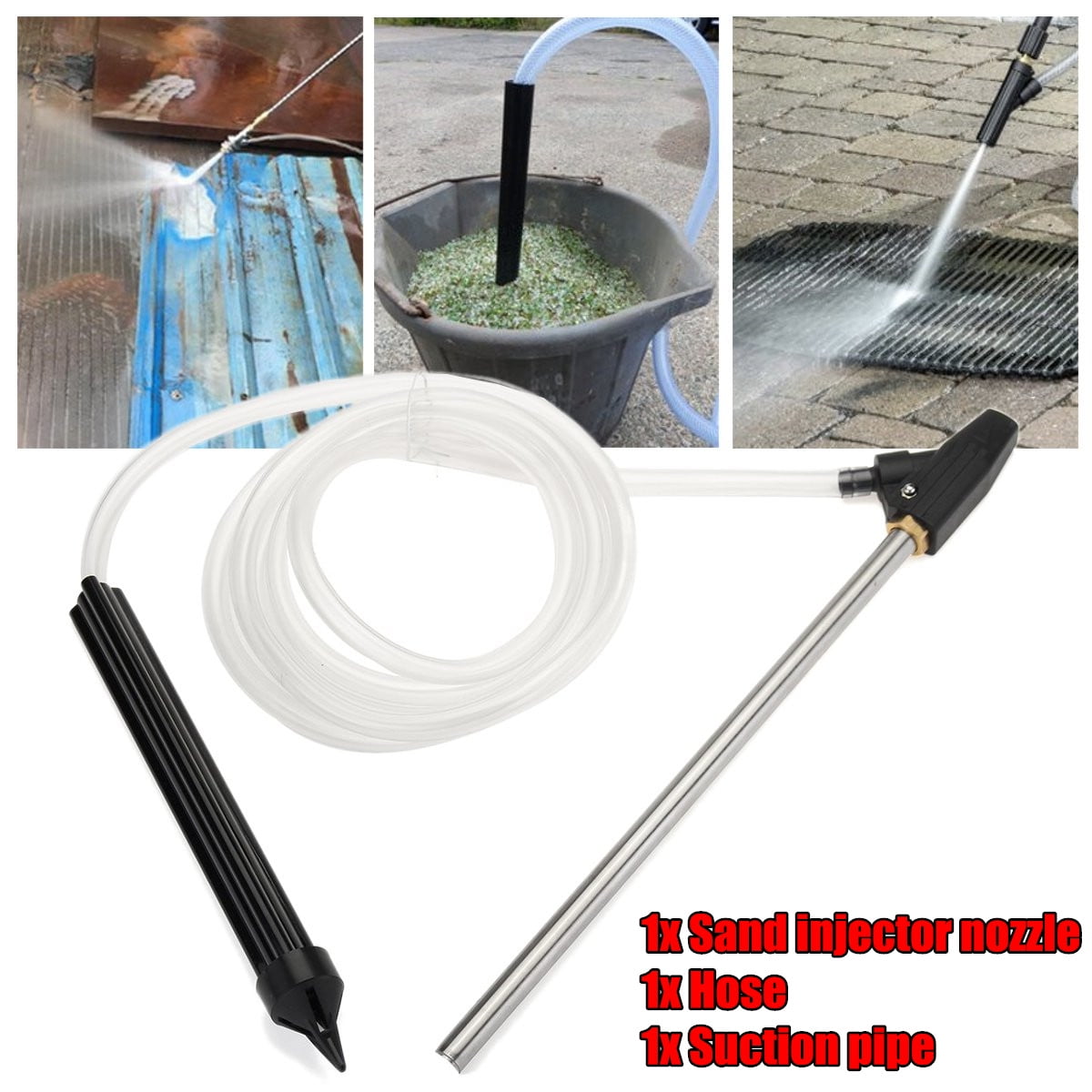 High Pressure Washer Sand Wet Sand Blasting Kit 9ft 2 8m Hose