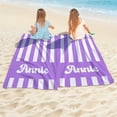 thumbnail image 4 of Personalized Beach Towel - Custom Microfiber Pool Towel - Personalize with Your Name - 30"x60" - Purple, 4 of 9