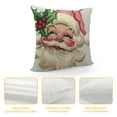 thumbnail image 5 of YINGXI Pink Santa Pillow Covers Reversible,Pink Christmas Decor 24x24in, 5 of 6