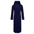 thumbnail image 3 of Xudanell Plus Size Hooded Fleece Robe for Men Winter Plush Long Bathrobes Warm Shawl Collar Belt Sleepwear Pajamas Soft Bathrobes with Pockets Bathrobe Sleepwear for S-5XL, 3 of 4