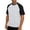 White, variant on Mens Casual Slim Fit Tops Raglan Contrast Short Sleeve Baseball Jersey Tshirts White XXL(XXL)