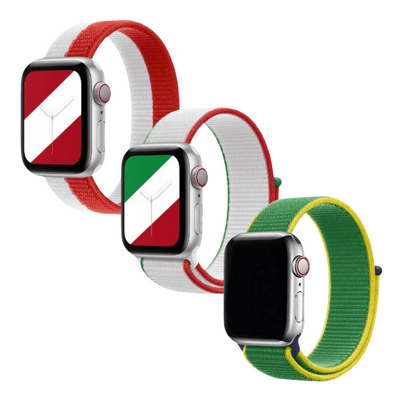 Kit de 3 correas para apple Watch compatible con Ultra, 42mm / 44mm / 35mm de Nylon. Mamá Pulpo Paquete Nylon
