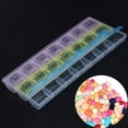 thumbnail image 1 of 7 días semanales transparentes 21 compartimentos tapa pastillero caja porta pastillas, 1 of 8