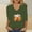 Army Green, variant on AOOCHASLIY Women's Blouse Womens Casual Beer Festival V-neck 3/4 Sleeve Long Sleeve Tops