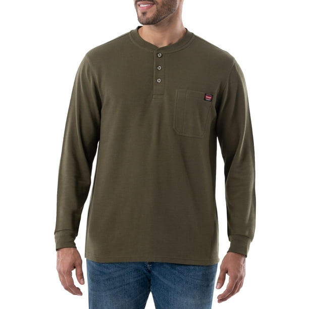 Wrangler Workwear - Wrangler Men's Workwear Long Sleeve Pocket Henley ...