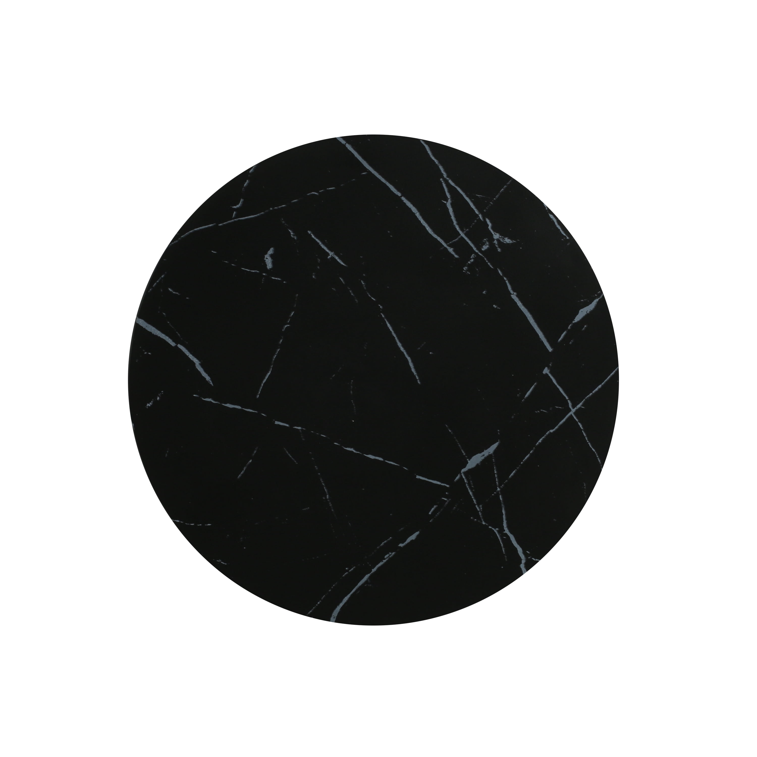 Side End Table, Outdoor Lightweight Concrete Table for Patio Balcony Garden, Black Marble