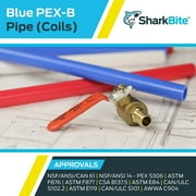 SharkBite U870B300 PEX Pipe 3/4 Inch, Blue, Flexible Water Pipe Tubing, Potable Water, Push-to-Connect Plumbing Fittings, 300 Feet Coil of Piping