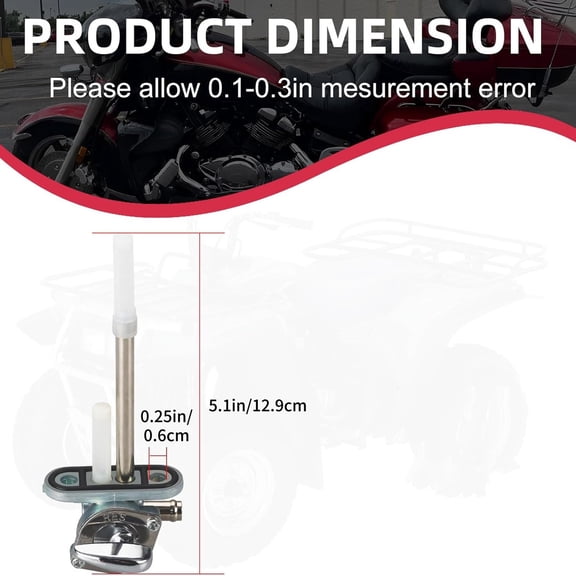 JIAHAOO Direct Replacement Fuel Valve Petcock Kit for V-STAR 1100 XVS1100ATR 2003 Motorcycles