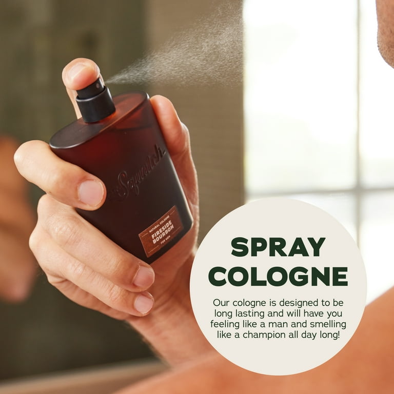 Dr. Squatch Fireside Bourbon Cologne, Woodsy Long-Lasting Scent
