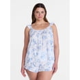 thumbnail image 3 of Joyspun Women's Woven Sleep Cami and Shorts Set with Ruffle, 2-Piece, Sizes XS-3X, 3 of 7