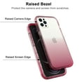 thumbnail image 5 of iPhone 12 Pro Case, Takfox Anti-Scratch Shockproof 2-in-1 Hybrid Impact Gradient Transparent Back TPU Cover w/ [2 Pack] Tempered Glass Screen Protector Bumper Clear Phone Cases for iPhone 12,Red, 5 of 8