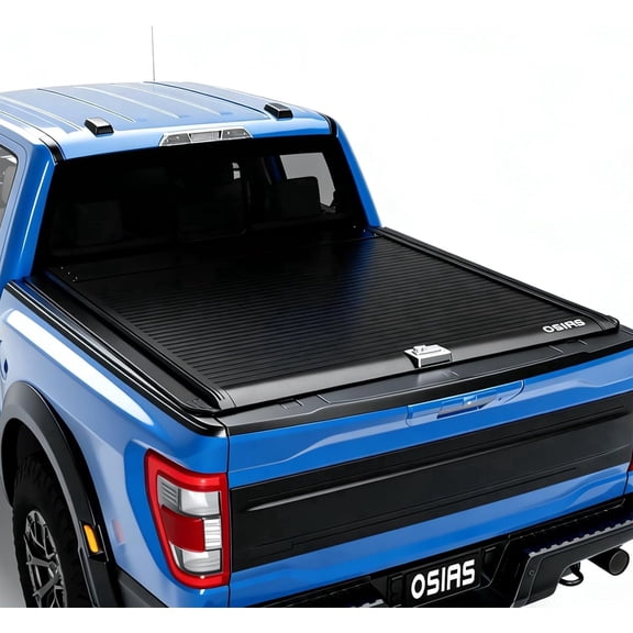 OSIAS Retractable Hard Truck Bed Tonneau Cover for 2013–2023 Toyota Tacoma 5FT (60.5") Bed, Aluminum Sliding Cover with Combination Lock, Waterproof, No-Drill Installation