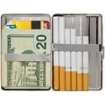 thumbnail image 4 of Silver Lines Compact Compact (16 100s) Etched Metal-Plated Cigarette Case & Stash Box, 4 of 4