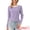 Deep Purple Stripe, variant on DARING DIVA Women's Striped Long Sleeve Cotton Crew Neck Fitted Tees XL Black White Stripe
