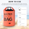 thumbnail image 4 of Bolsa flotante de natación de 30L, bolsa de cubo impermeable de PVC ajustable para senderismo y kayak JShteea El nuevo, 4 of 8