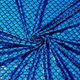 thumbnail image 2 of 1sheet Mermaid Scales Fabric Cotton Fabric Deep Sea Blue Polyester Fabric Mermaid Printed, 2 of 9
