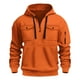 thumbnail image 3 of pstuiky mangas largas para hombre, Sudadera deportiva de manga larga con capucha y bolsillos múltiples para hombre, estilo cargo, informal, para entrenamiento top de hombre xl, 3 of 3