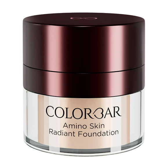 Base de maquillaje Colorbar Amino Skin Radiant, base de maquillaje líquida, base hidratante de cobertura media a total, 004 Rose Suave, 0.5 oz