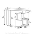 thumbnail image 3 of Furinno Moore L-Shape Computer Desk with 3-Tier Shelves, Americano, 3 of 5