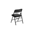thumbnail image 2 of Flash Furniture Curved Triple Braced Vinyl Armless Folding Chair Black 12/Pack 12HAMC309AVBK, 2 of 5