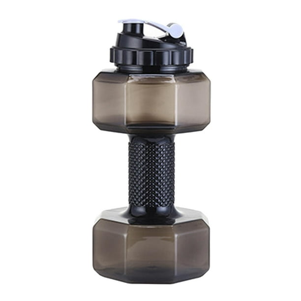 Mancuernas Pesas ajustables Botella de agua deportiva Mancuernas de fitness Pesas tipo tetera 2200ml negro