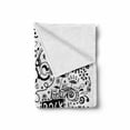 thumbnail image 2 of Hipster Soft Flannel Fleece Blanket, Music Themed Motif with Abstract Drawing Rock Jazz Blues Genre Classic Dancing, Cozy Plush for Indoor and Outdoor Use, 60" x 80", White and Black, by Ambesonne, 2 of 6