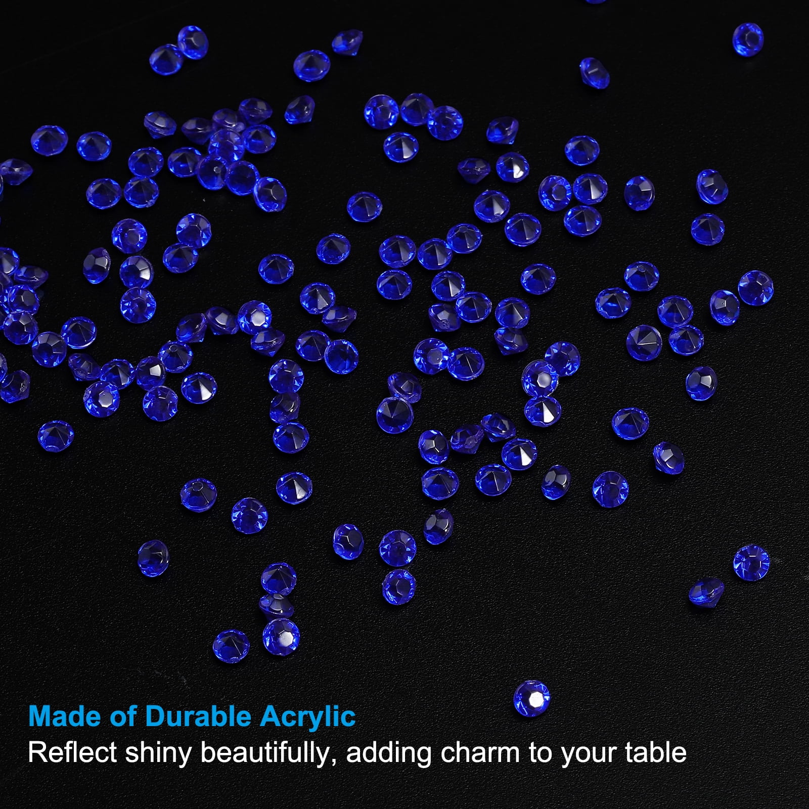 TOAOB 5000pcs Cristaux Acrylique Diamants Table Scatter Confetti Clair Pierres De Strass 4.5mm Noir Pour Pièce Du Centre De Table Mariage Douche Nuptiale Décorations De Perles De Vase