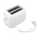 thumbnail image 1 of Tostadora de 2 rebanadas 6 niveles de temperatura Máquina de pan compacta blanca de tamaño pequeño para panadería casera Cafetería Enchufe europeo 220-240 V, 1 of 10
