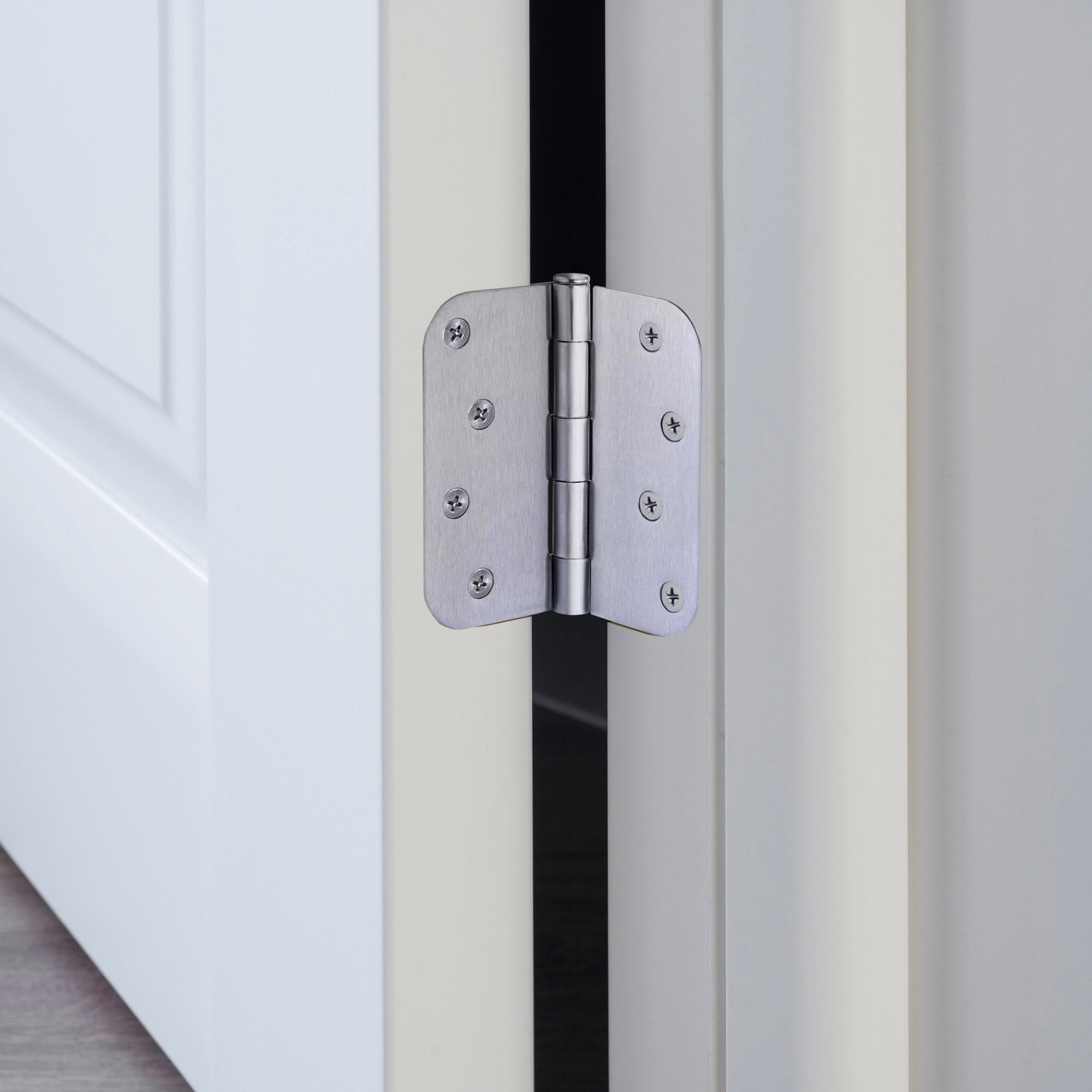 Design House 9-Pack 4" H x .625" Radius Butterfly Interior/Exterior Door Hinges, Brushed Chrome