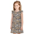 thumbnail image 1 of Fotbe Zebra Vestido de Dormir para Niñas de 3 a 10 Años, Mangas Cortas, Estilo Princesa, Pijama Camisón con Mangas Voladas-Medium, 1 of 6