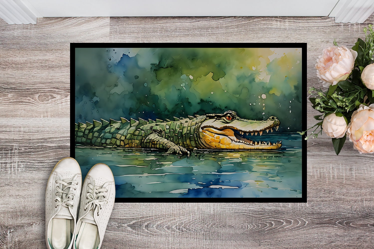 Carolines Treasures DAC2897MAT 18 x 27 in. Crocodile Doormat
